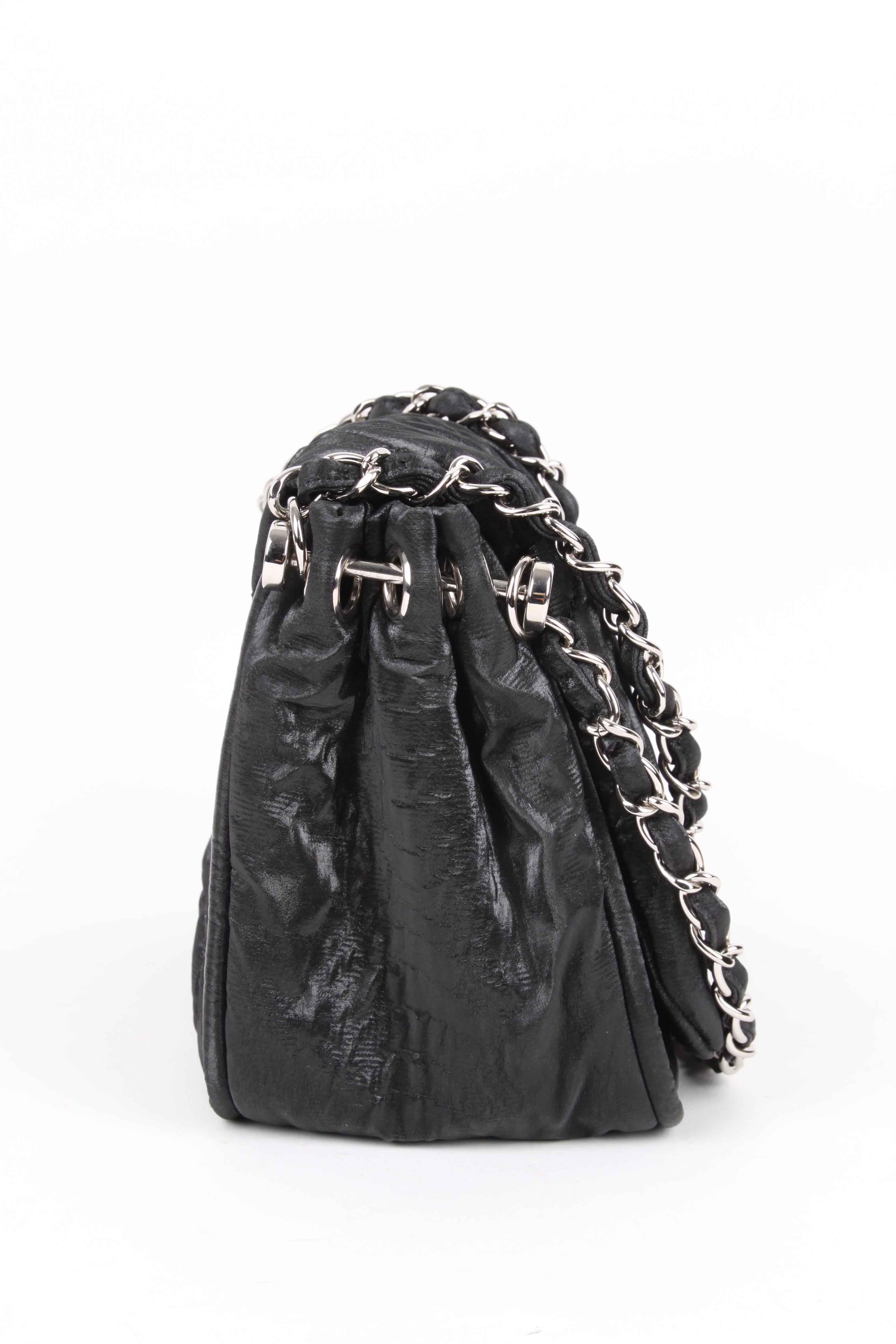 Women's or Men's Chanel Flap Bag Crinkle Coated Canvas