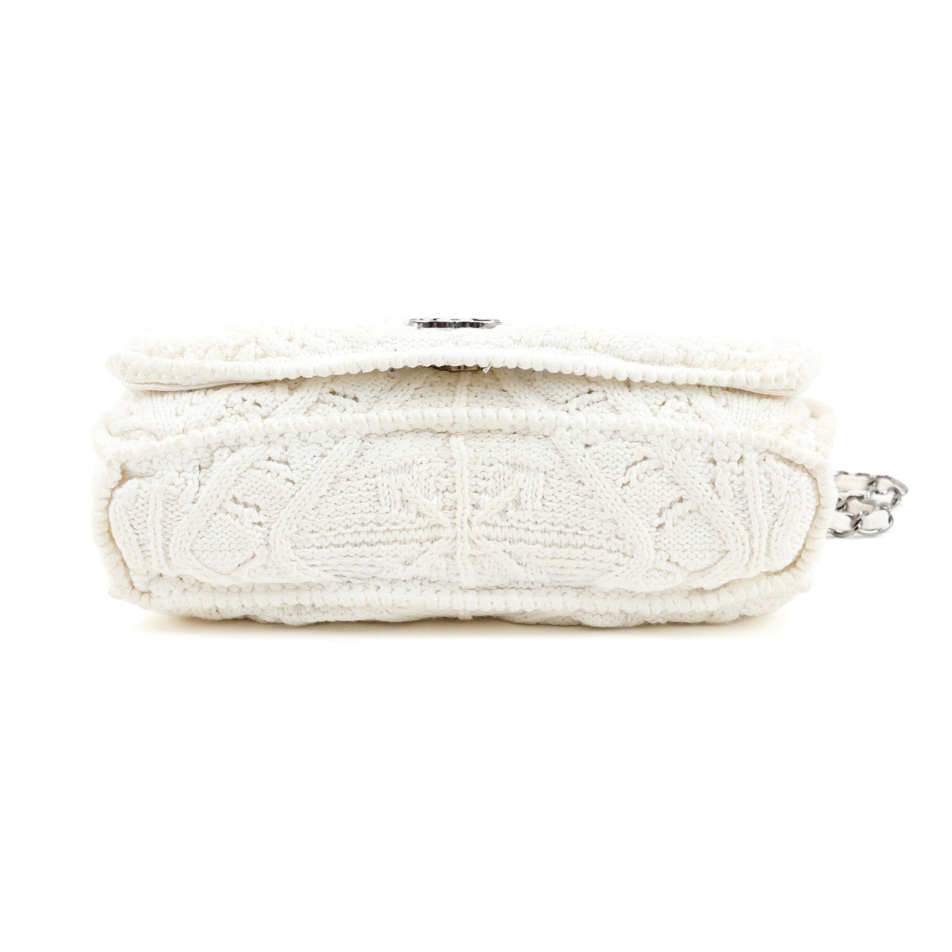Women's Chanel Flap Bag in Crochet For Sale
