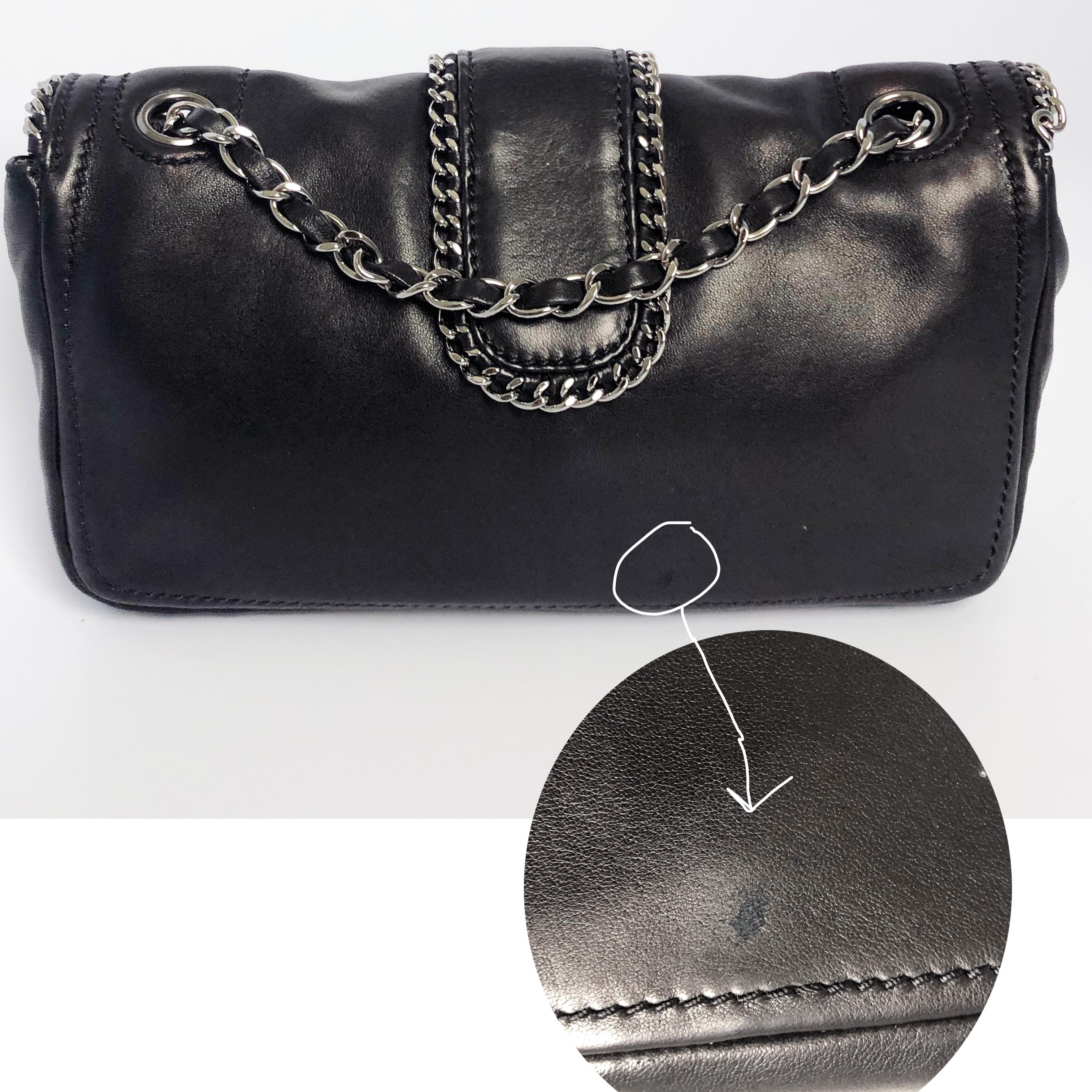 Chanel Flap Bag Medium Madison Chain Me Black Lambskin Shoulder Bag  In Good Condition In Port Saint Lucie, FL