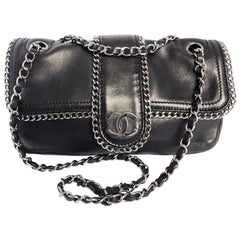 Chanel Flap Bag Medium Madison Chain Me Black Lambskin Shoulder Bag 