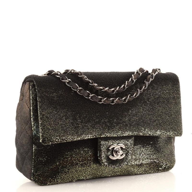 Black Chanel Flap Bag Ombre Sequins Medium