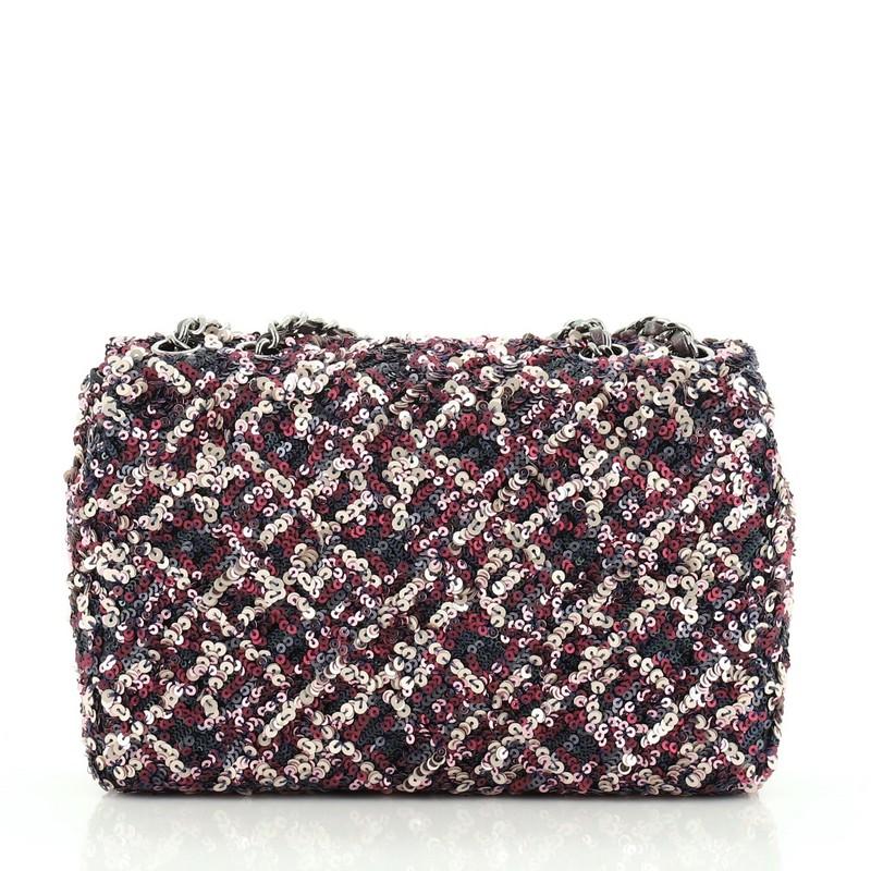 Chanel Flap Bag Sequins Mini In Good Condition In NY, NY
