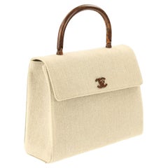 Wood Handle Chanel Bag - 2 For Sale on 1stDibs
