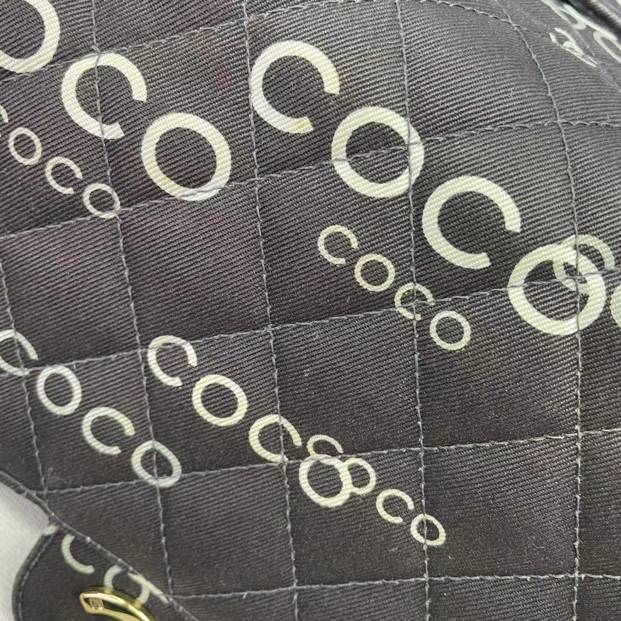 Chanel Flap Diamond Stitch 2002 Denim with Coco Logo Prints 24k Gold Hardware For Sale 14