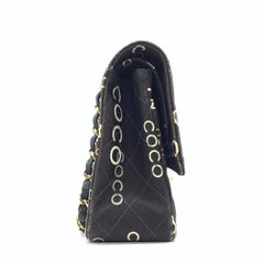 Chanel Flap Diamond Stitch 2002 Denim with Coco Logo Prints 24k Gold Hardware