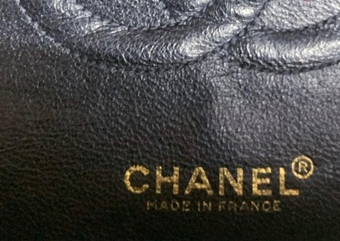 Chanel Flap Diamond Stitch 2002 Denim with Coco Logo Prints 24k Gold Hardware For Sale 3