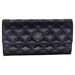 Chanel Flap Lambskin Leather CC L-gusset Wallet CC-0326N-0086