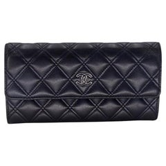 Chanel Portefeuille CC à soufflet en cuir d'agneau CC-0326N-0086