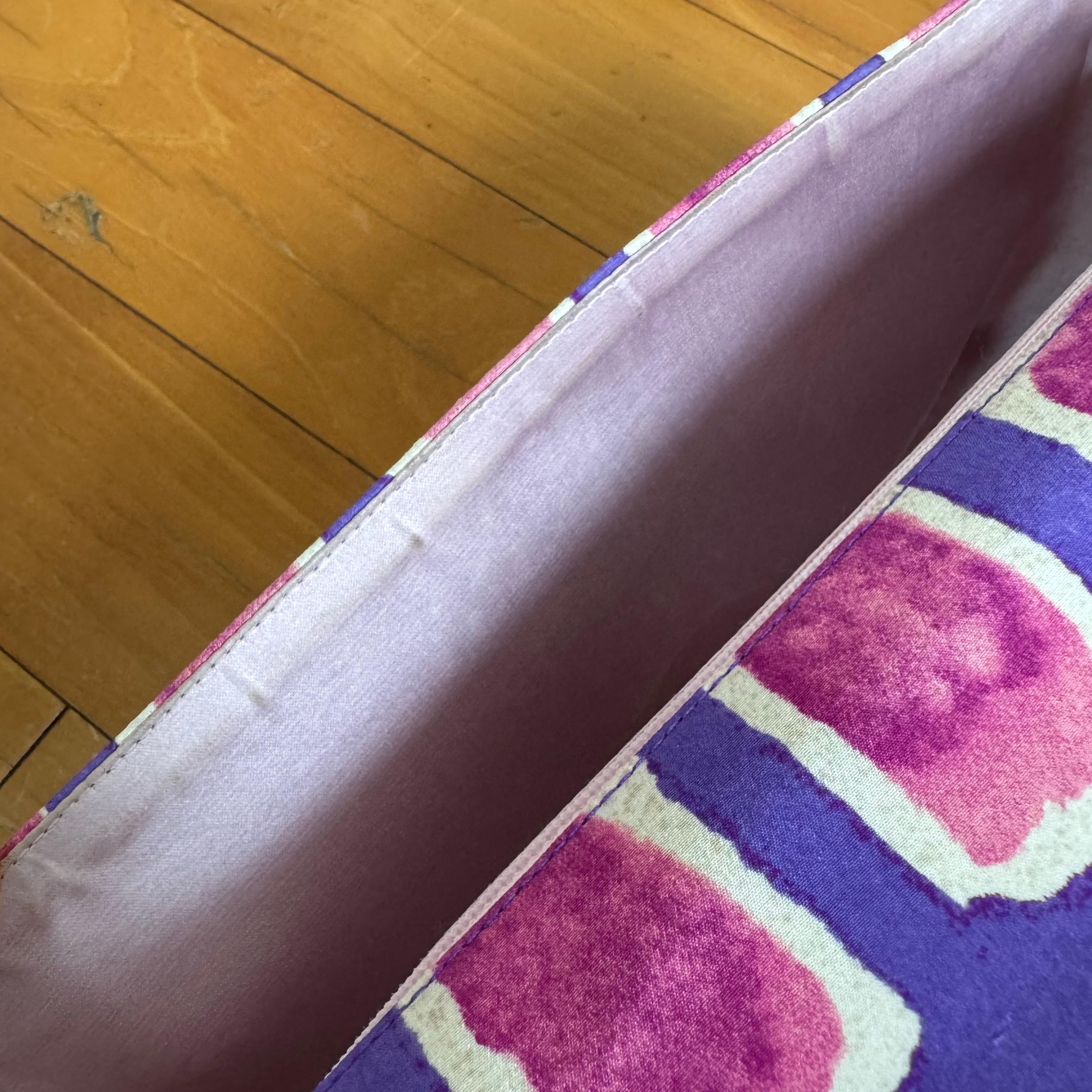 Chanel - Sac à bandoulière à rabat Frame violet rose tissu 2000-2002 chaîne unique en vente 4