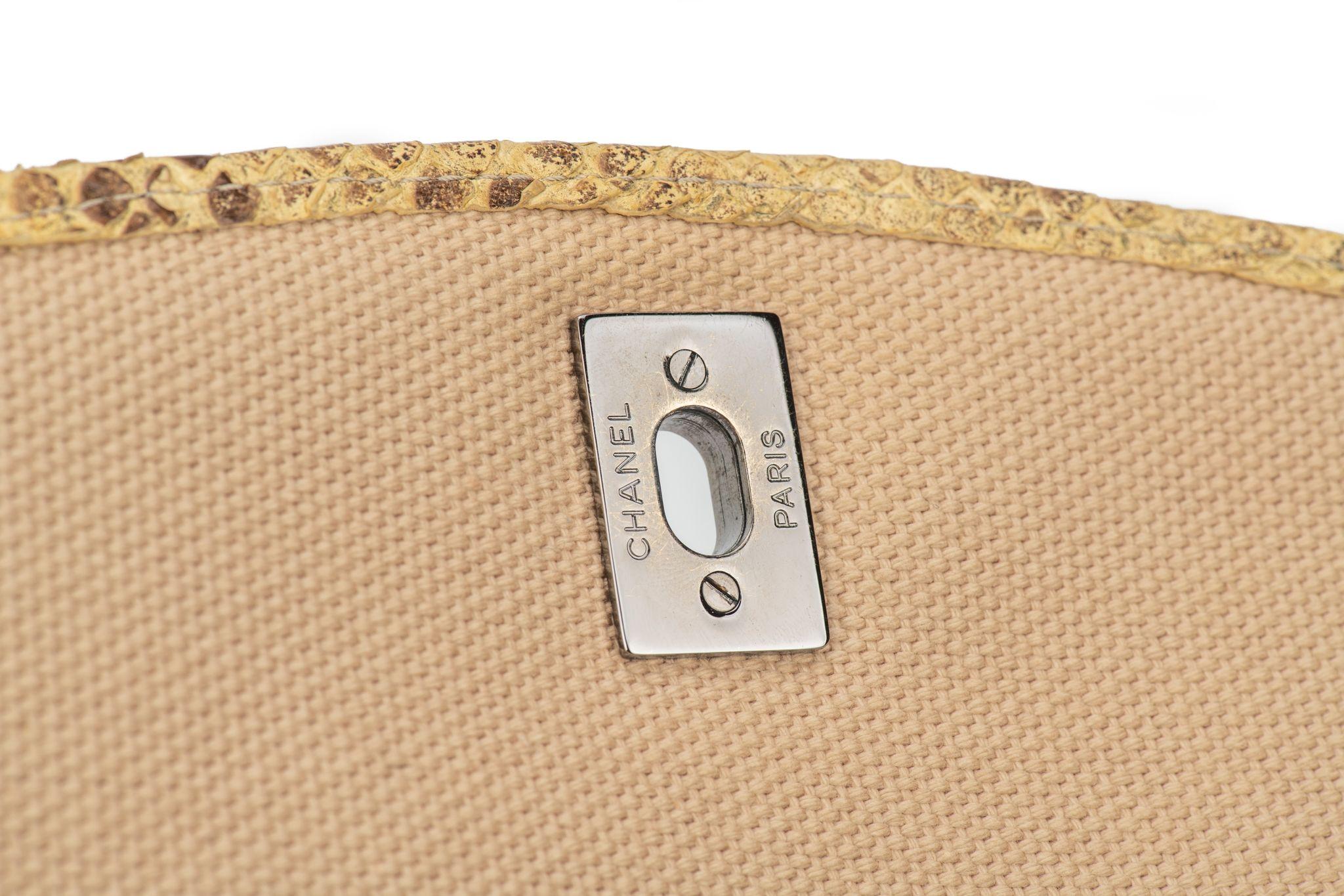 Chanel Flap Shoulder Bag Python For Sale 9