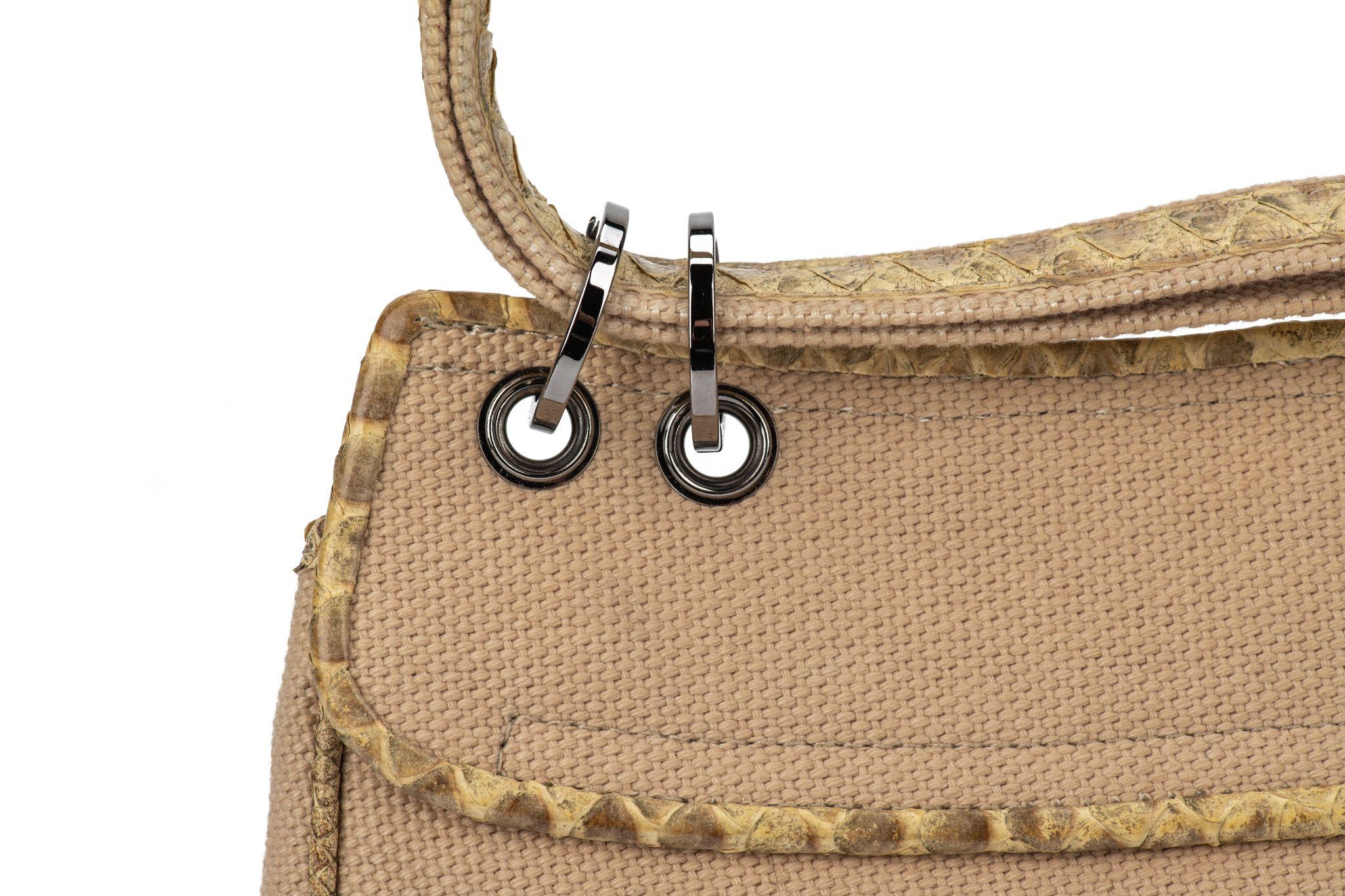 Chanel Flap Shoulder Bag Python For Sale 3