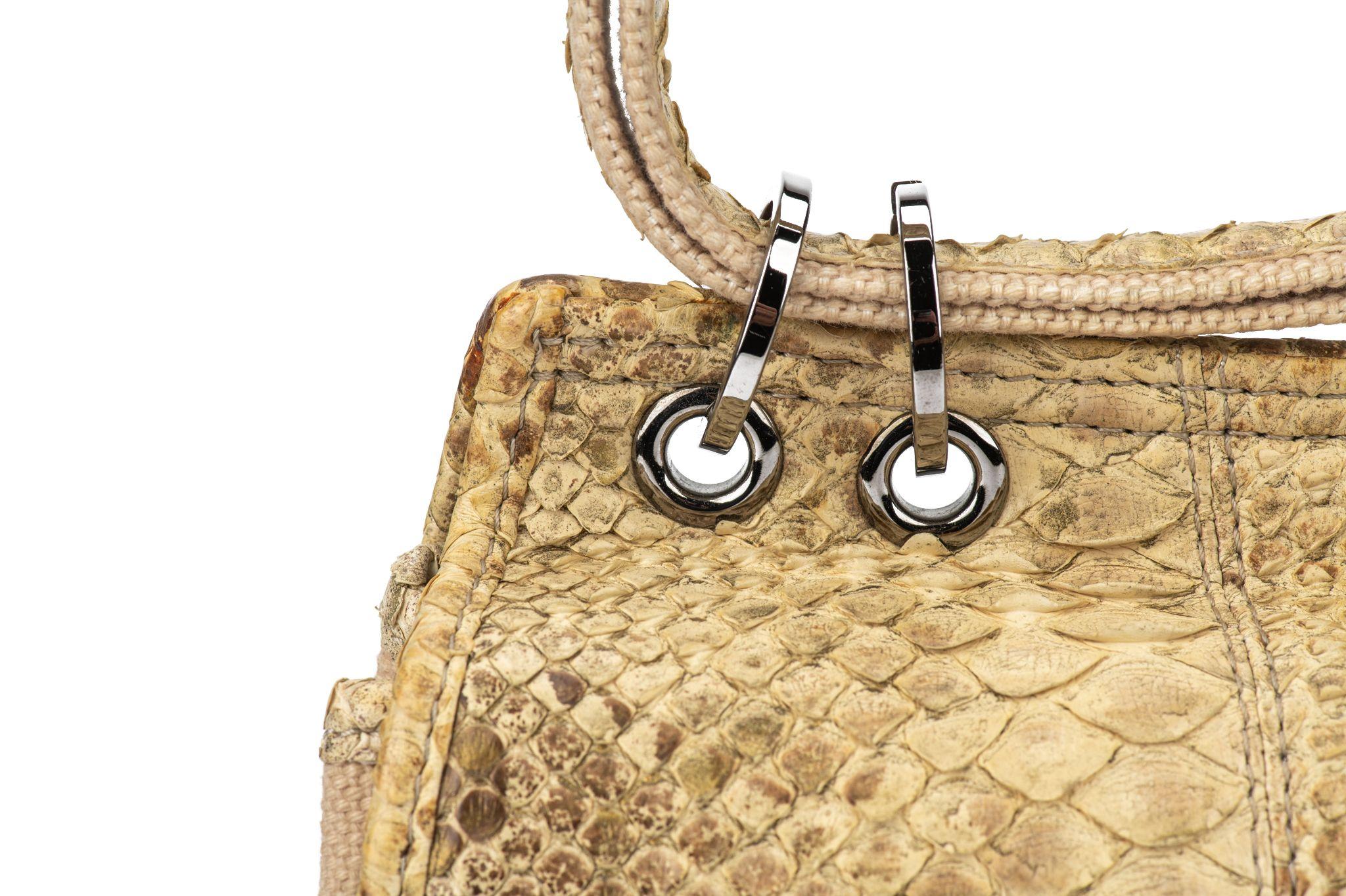 Chanel Flap Shoulder Bag Python For Sale 4