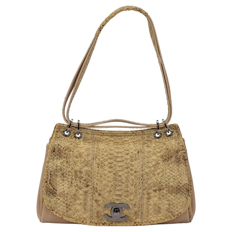 Chanel Python Double Flap Bag - 6 For Sale on 1stDibs