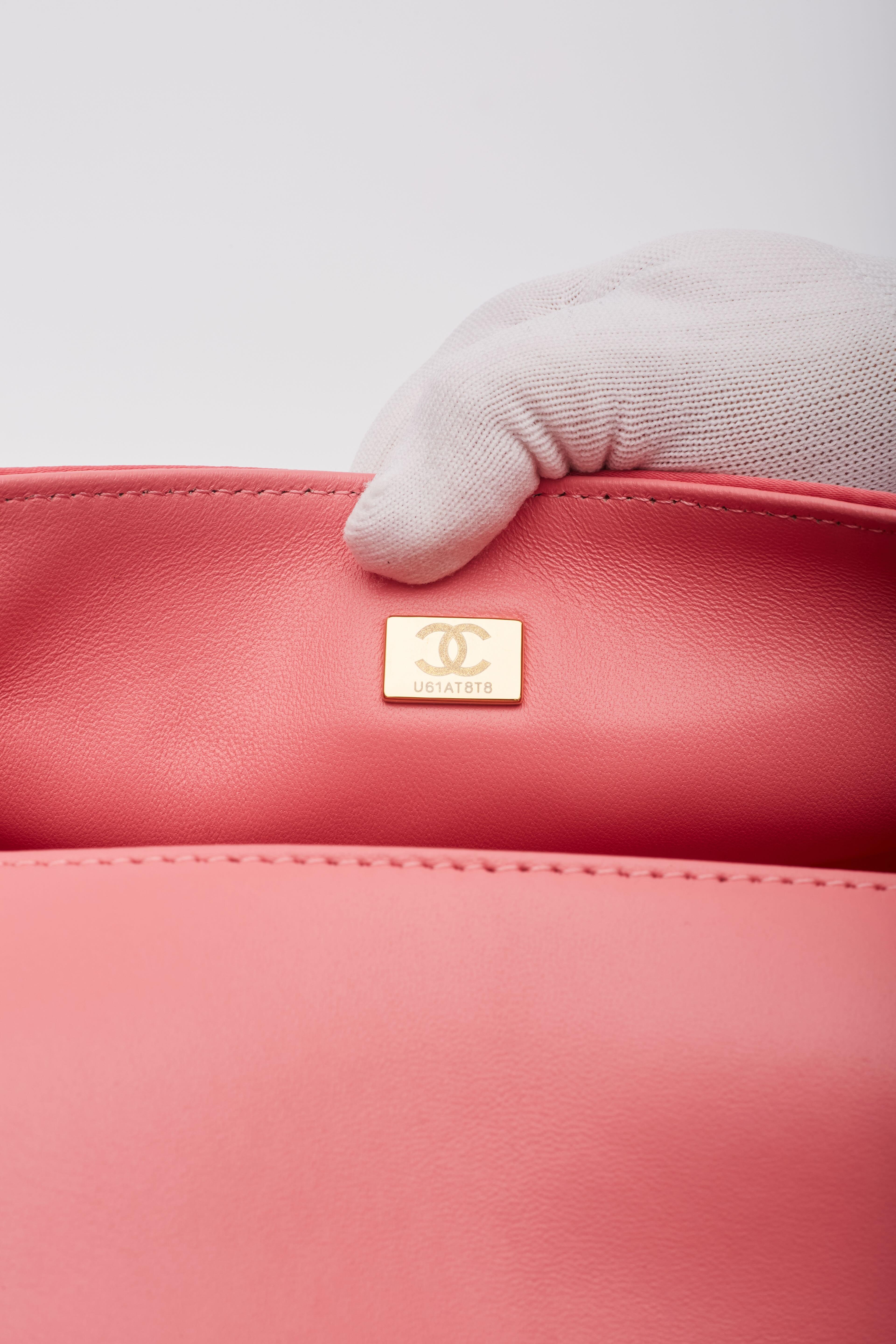 Chanel Flap Symphony Embroidered Satin Small Flap Bag Pink 5