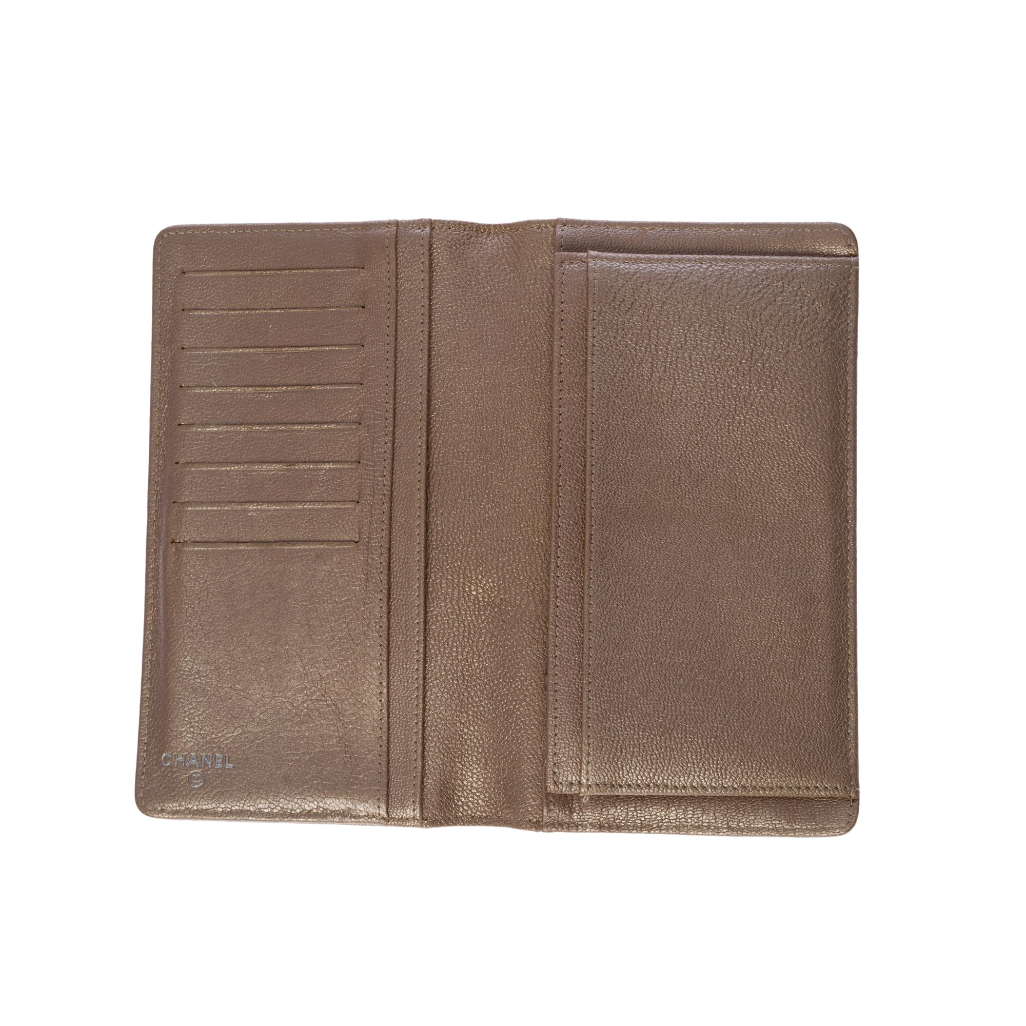 chanel metallic wallet