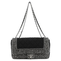 Chanel Flap with Chain Bag Quilted Tweed and Jersey Jumbo