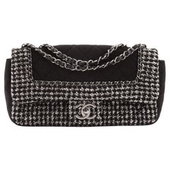 Chanel Flap with Chain Bag Quilted Tweed and Jersey Medium