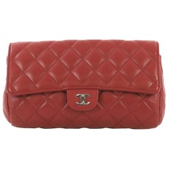 Chanel Flap Zip Cosmetic Case Quilted Lambskin Medium