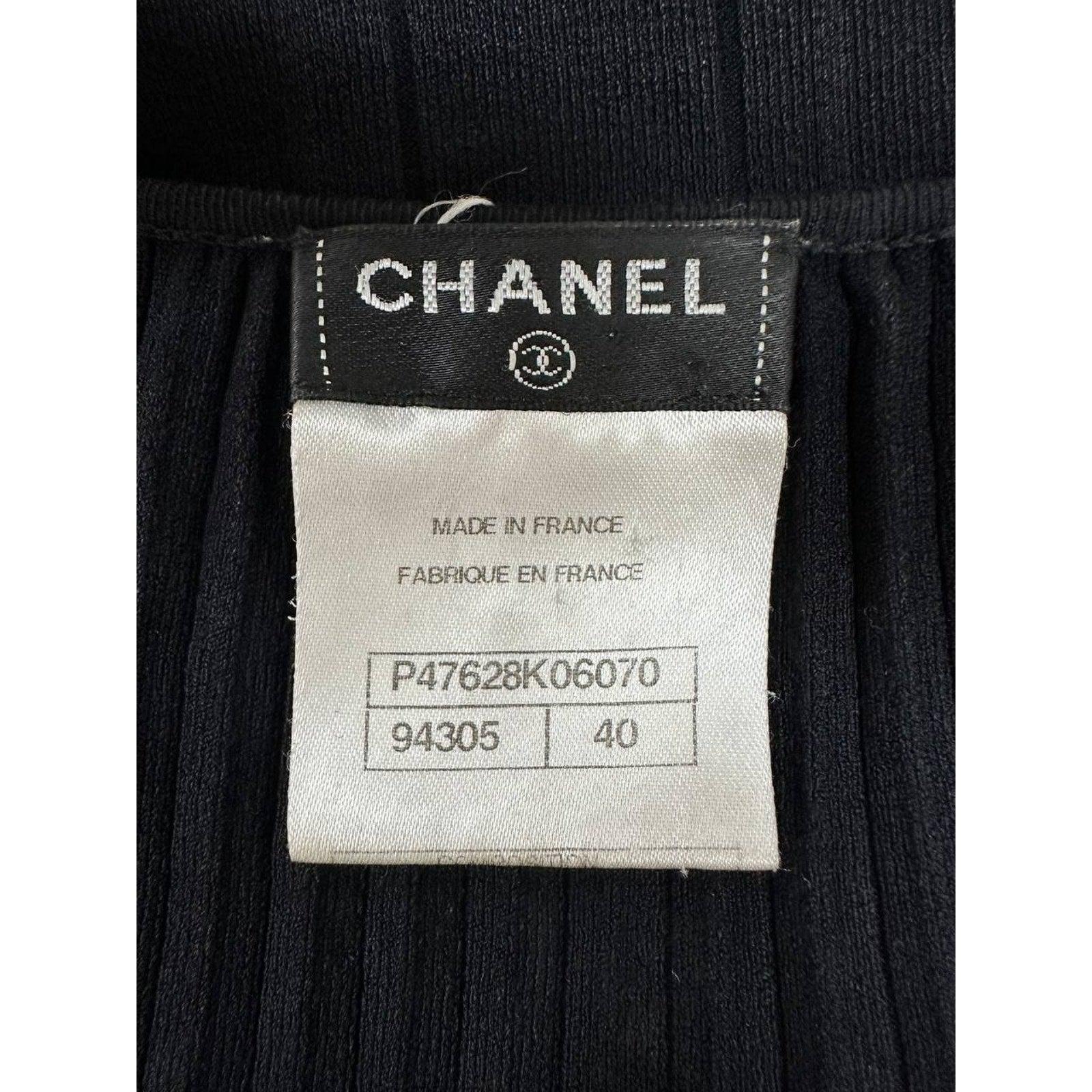 Chanel Flared Sleeves Concise Knitted Top Sz. 40 In condizioni ottime in vendita a Krakow, PL