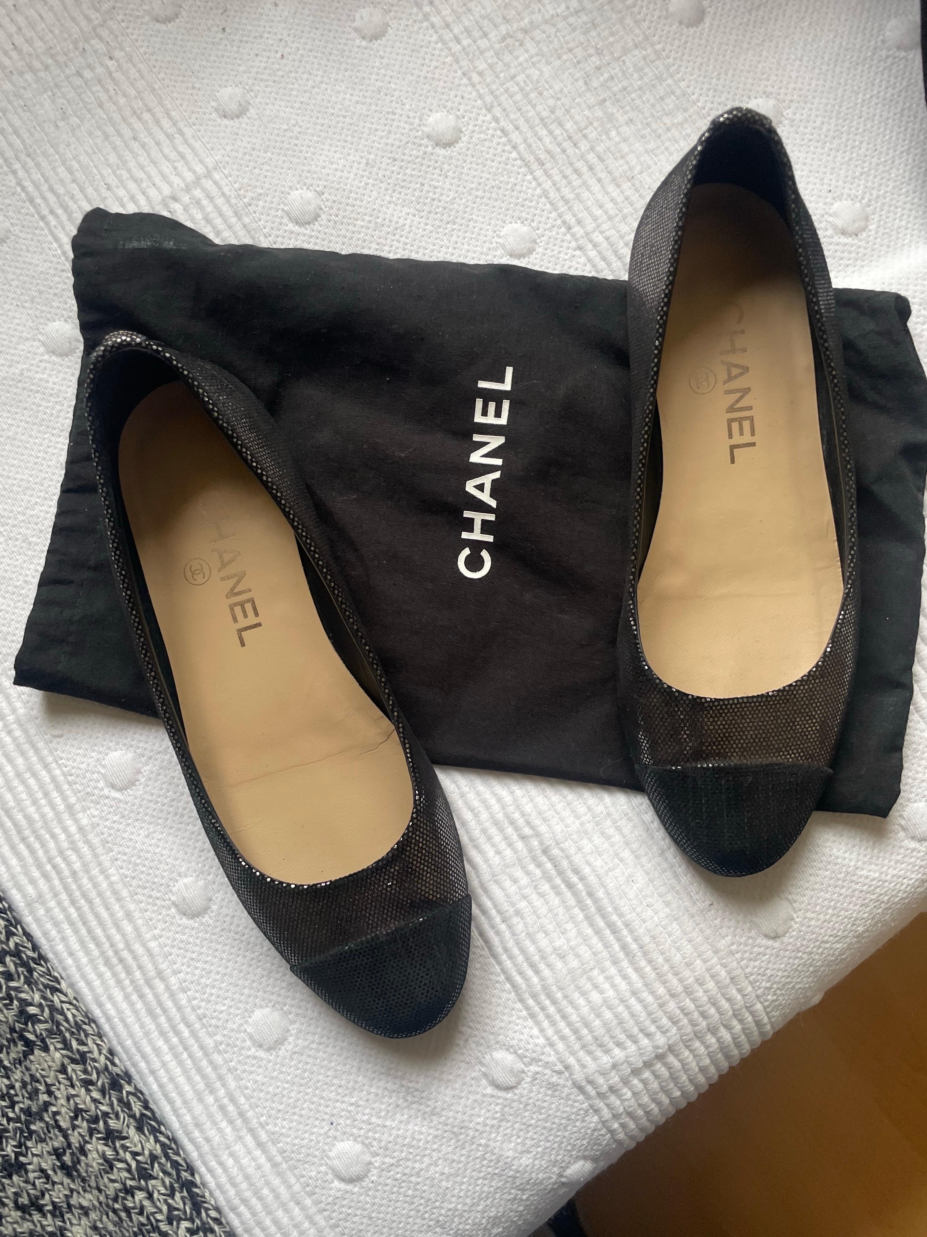 Donna CHANEL Flat ballerina shoes CC in vendita