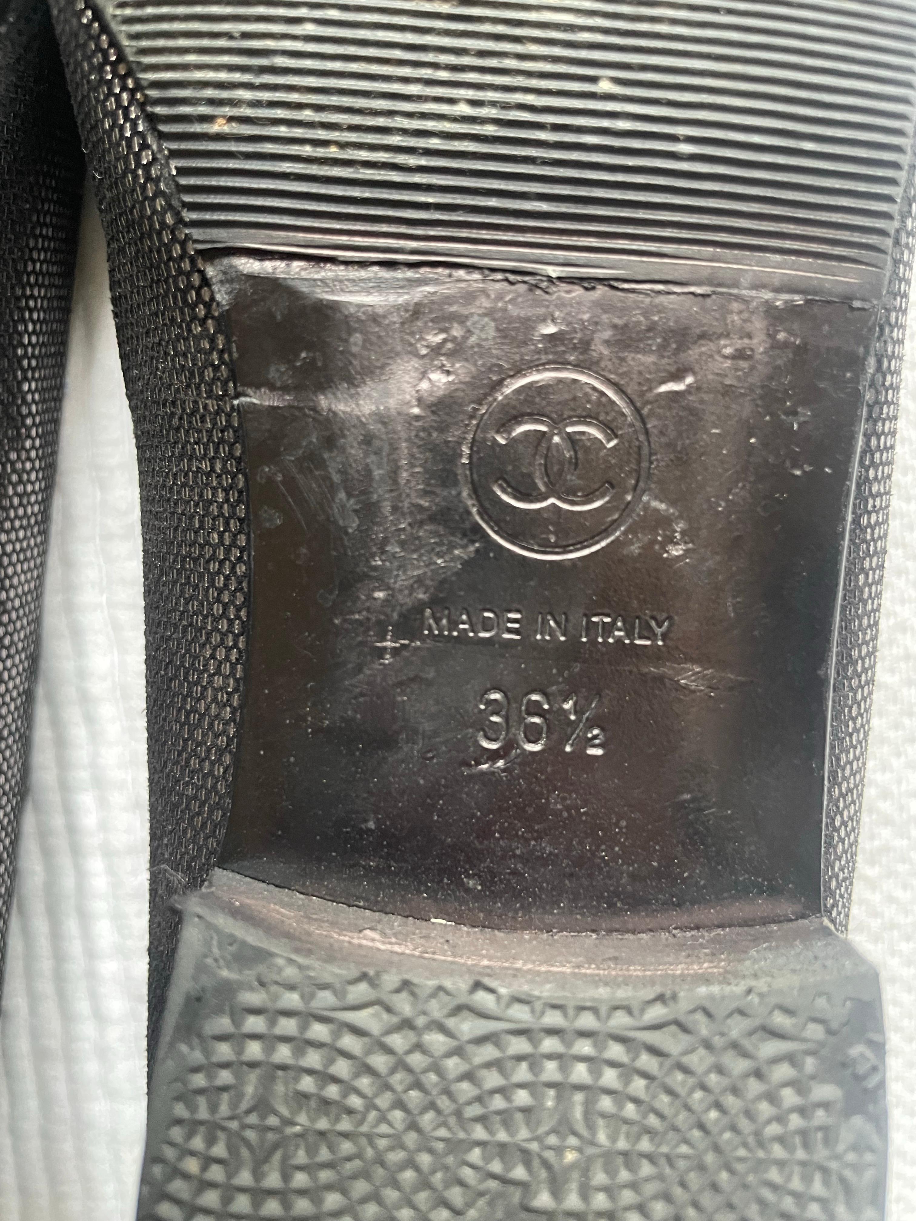 CHANEL Flat ballerina shoes CC in vendita 2