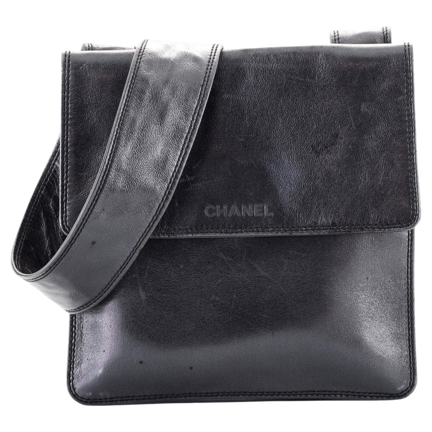 Chanel Flat Crossbody Bag Leather Small