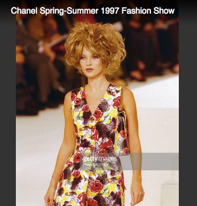 Women's or Men's Chanel Floral Cotton Riding Pants, S / S 1997  For Sale