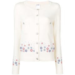 Chanel Floral Detail Knit Cardigan