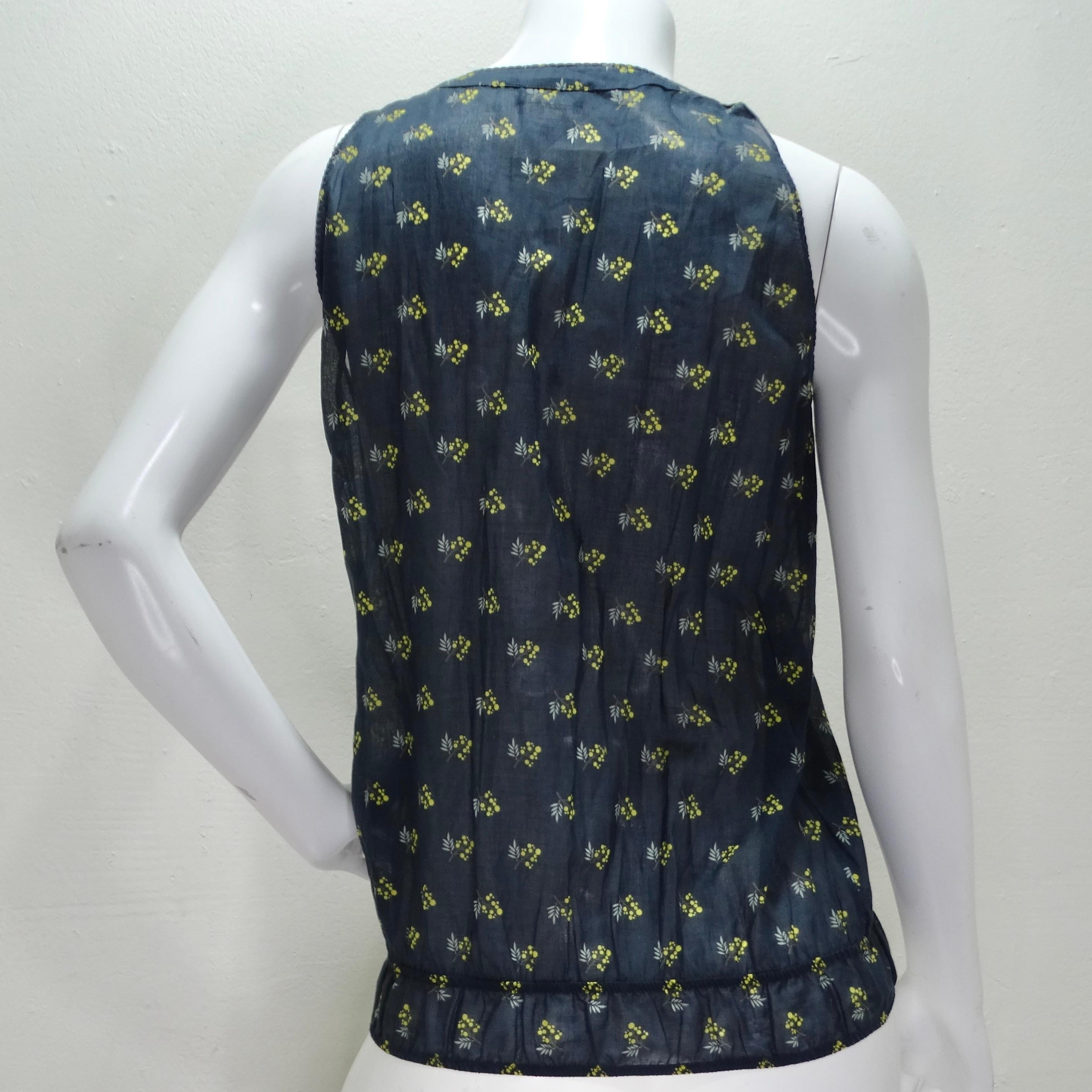 Chanel Floral Gripoix Sleeveless Blouse For Sale 1