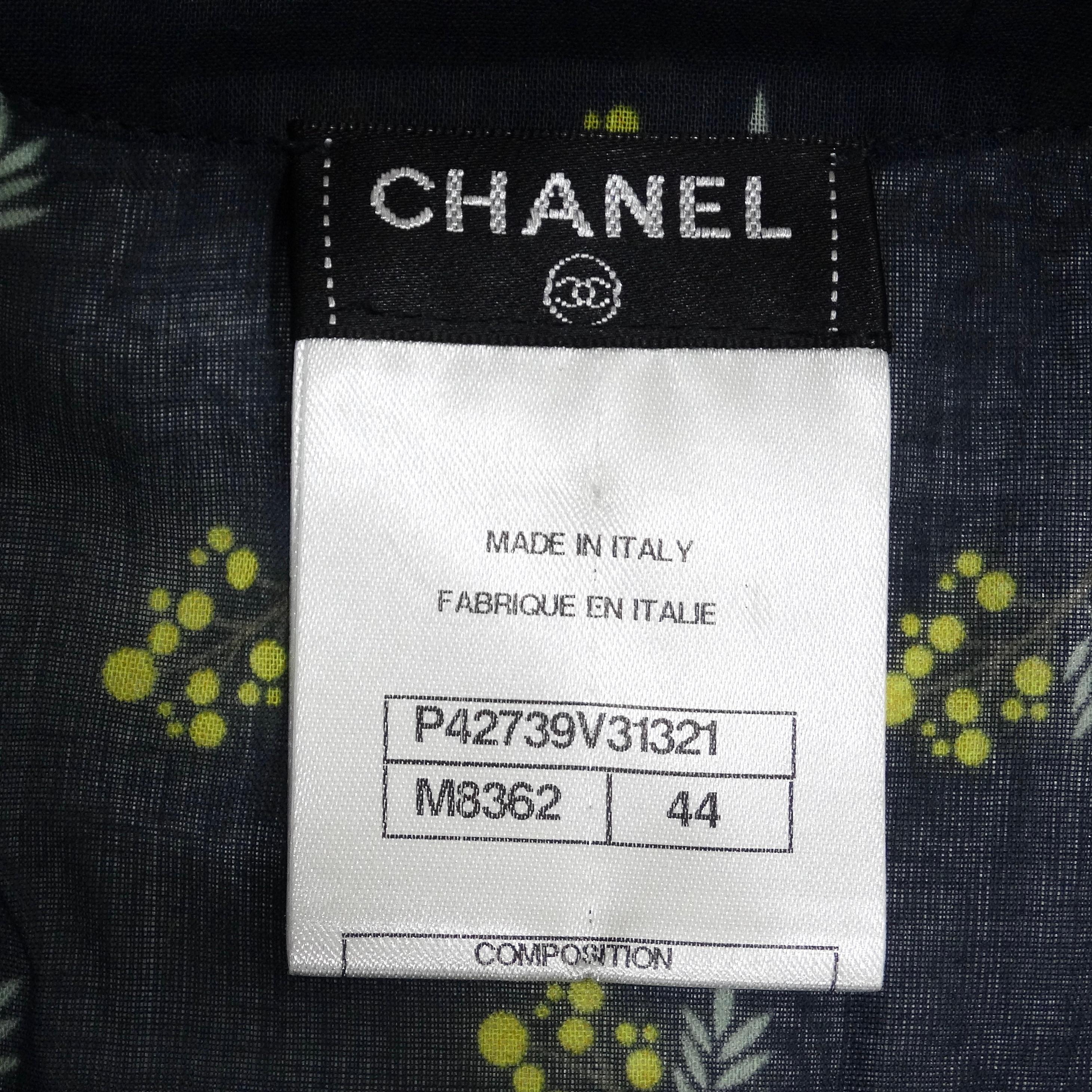 Chanel Floral Gripoix Sleeveless Blouse For Sale 4