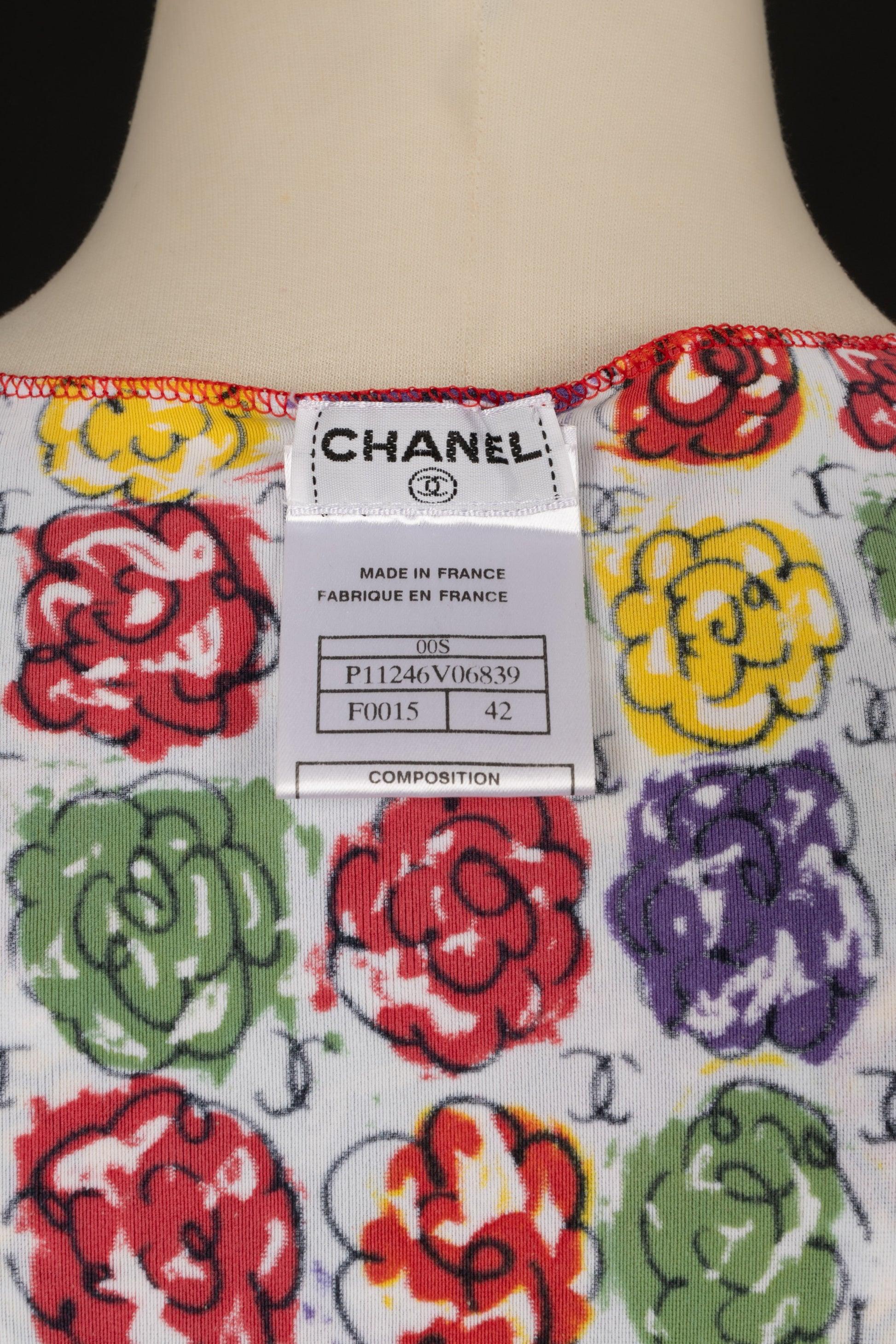 Chanel Floral Pattern Spring Top, 2000 For Sale 3