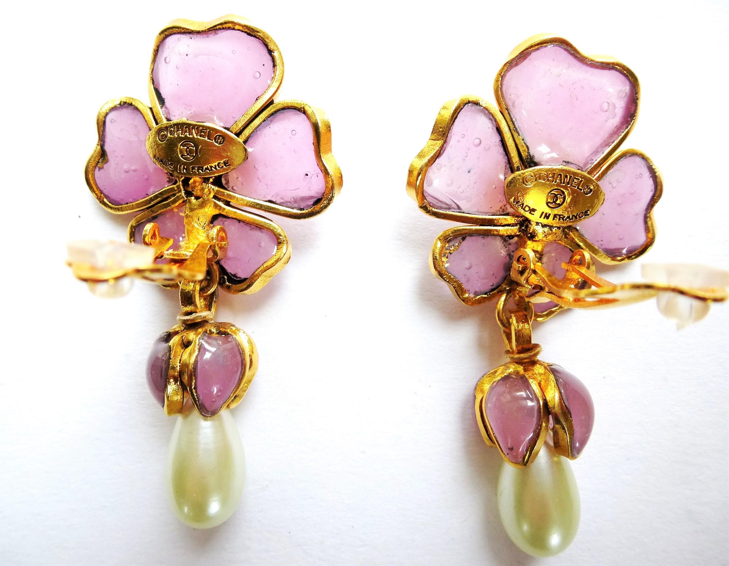 chanel earrings flower