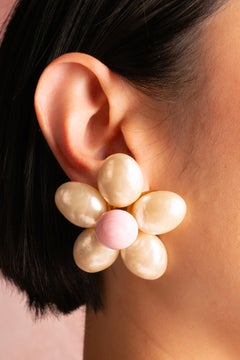 Chanel "flower" earrings by Karl Lagerfeld, Summer 1993