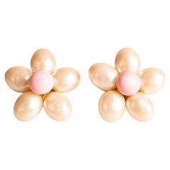 Chanel "flower" earrings by Karl Lagerfeld, Summer 1993