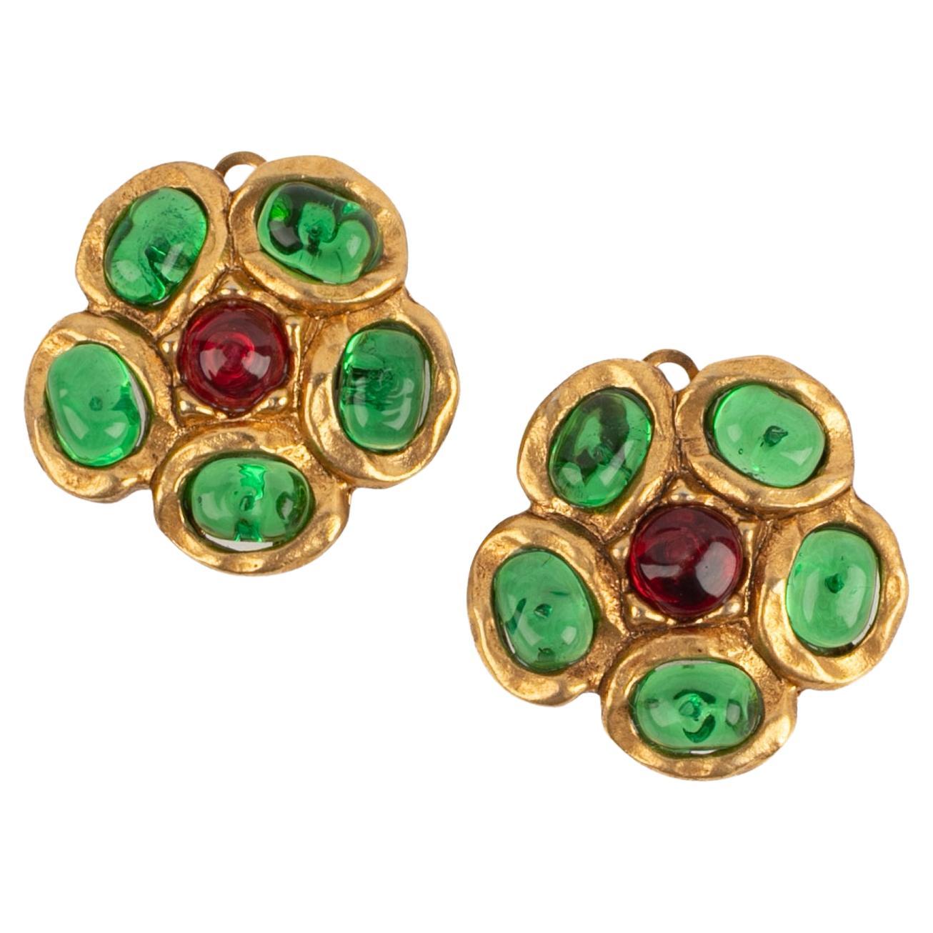 Chanel flower earrings