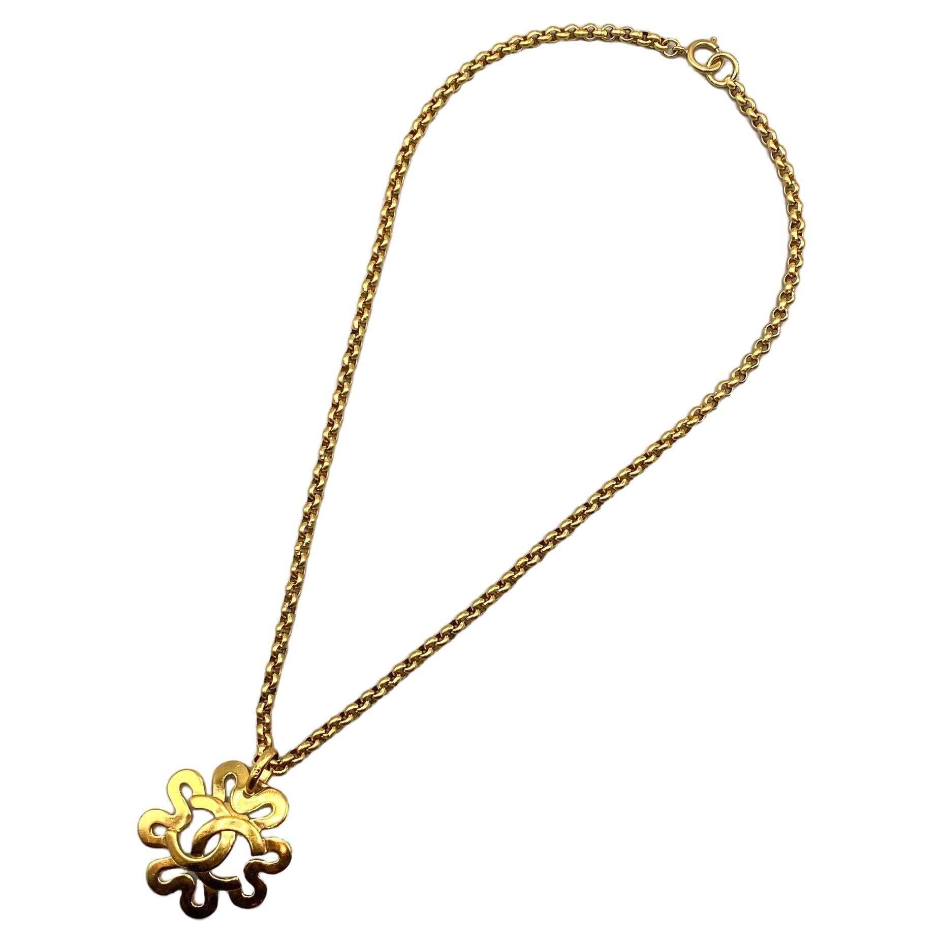 Chanel Flower Pendant Necklace from Spring 1995 Collection