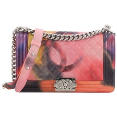 Chanel Flower Power Boy Flap Bag Quilted Lambskin Old Medium