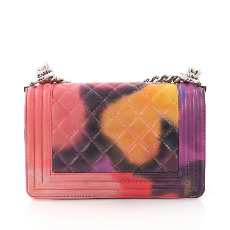 Chanel Flower Power Boy Flap Bag Quilted Lambskin Small at 1stDibs