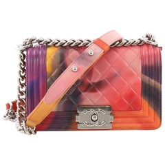 Chanel Flower Power Boy Flap Bag Quilted Lambskin Small