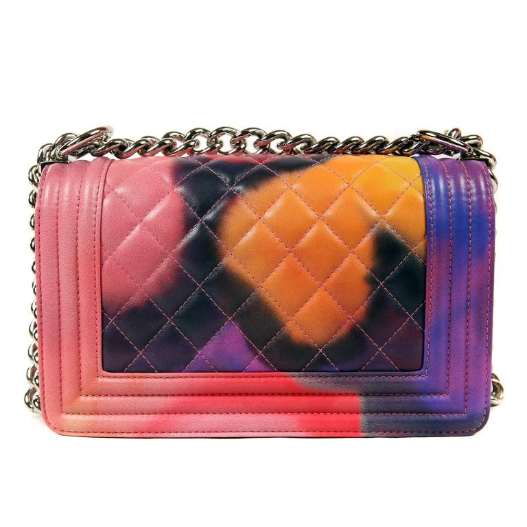 Chanel Flower Power Limited Edition Boy Bag- Multicolor at 1stDibs ...