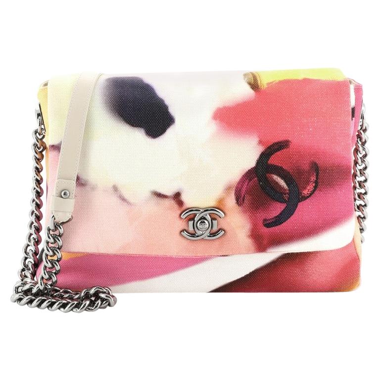 Chanel Flower Power Messenger Bag Multicolor Printed Canvas Medium