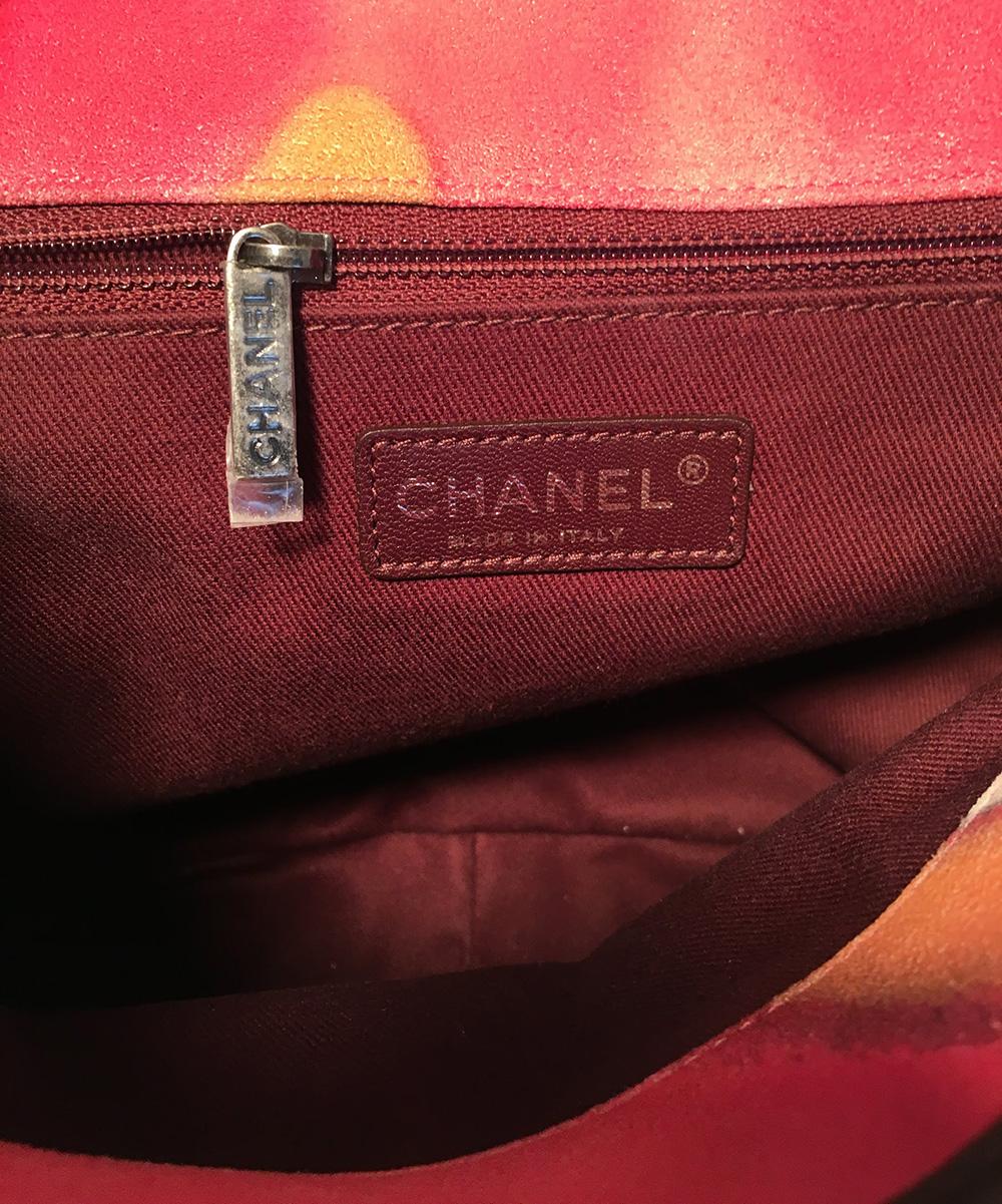 Chanel Flower Power Messenger Multicolor Nubuck Crossbody Shoulder Bag 4
