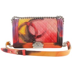 Chanel Flower Power Multicolor Leather Boy Bag- Special Edition