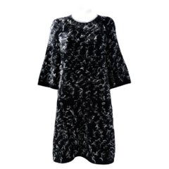 Chanel Fluffy Boucle Knit Relaxed Dress