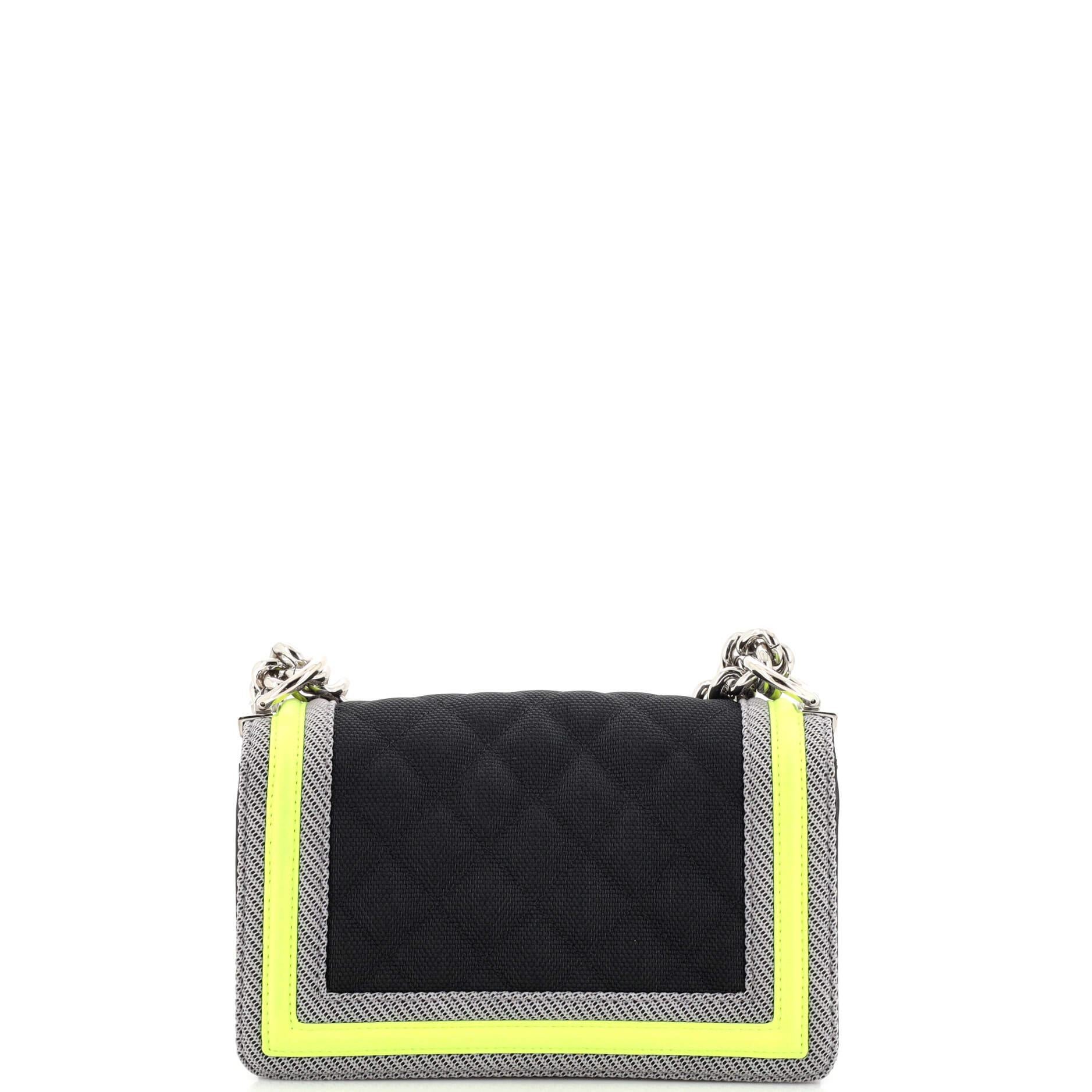 Women's or Men's Chanel Fluo Boy Flap Bag Quilted Canvas Small