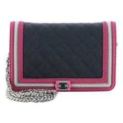 Chanel Fluo Boy Wallet on Chain Quilted Canvas