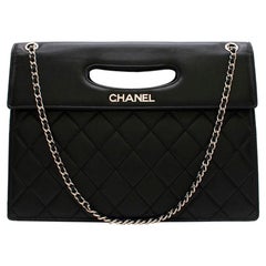 Chanel Fold-Over Top Handle Chain Bag 29cm