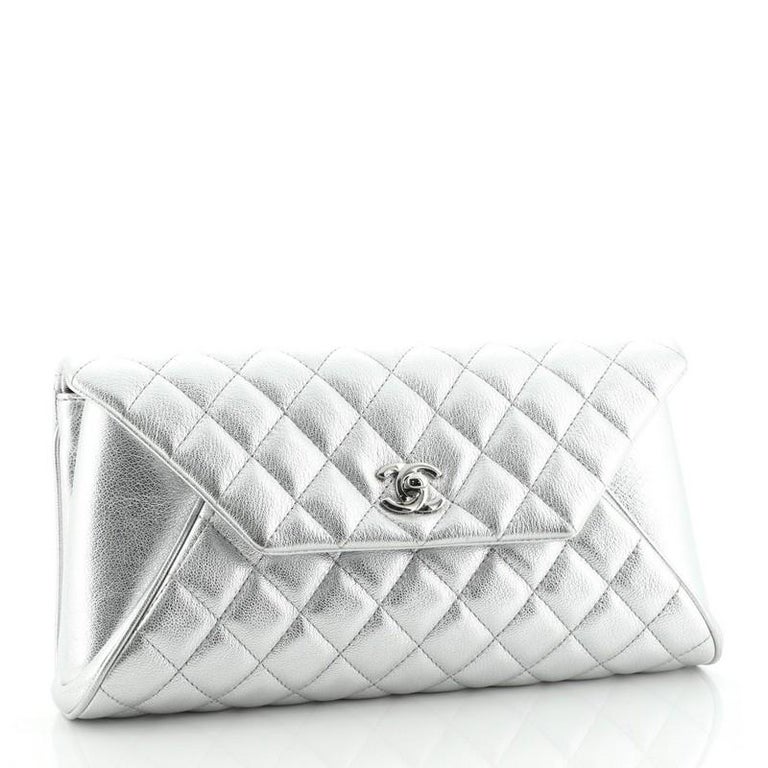 Chanel Fold Up Again Clutch Quilted Goatskin at 1stDibs