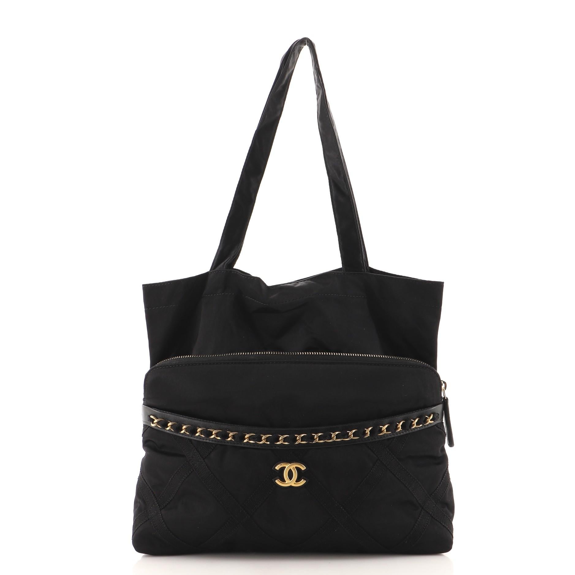 Chanel Foldable Tote Nylon with Grosgrain 3