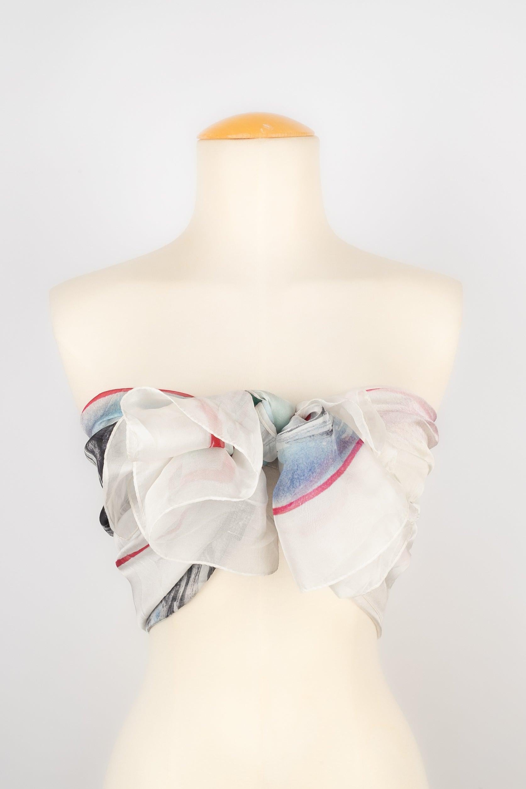 Gray Chanel Foulard / Stole Designed by Karl Largerfeld, 2012